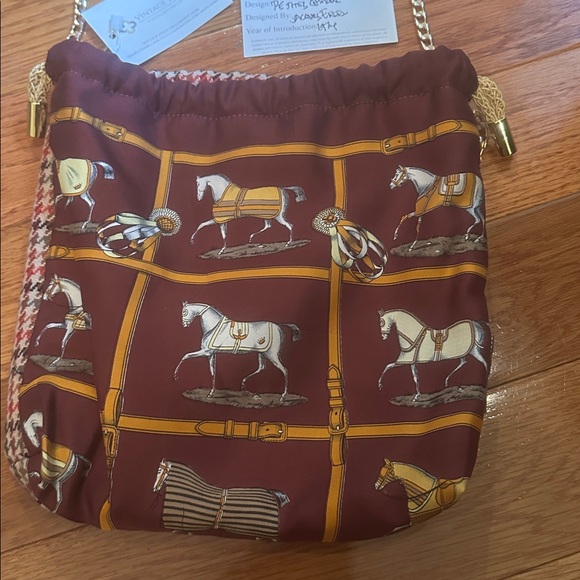 Upcycled Handbags - Vintage luxe up Hermes scarf bag